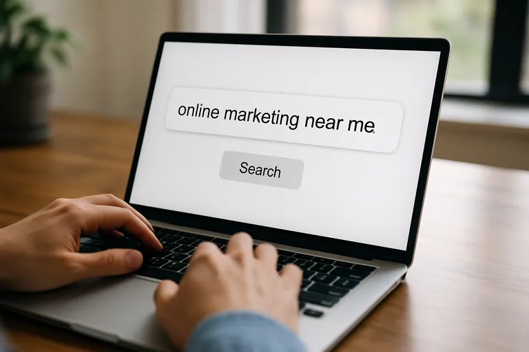 Wat betekent online marketing near me